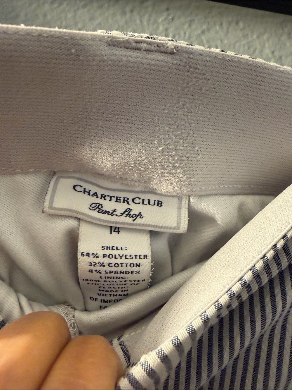 Charter Club White and Navy Striped Mini Skirt - Picture 6 of 6